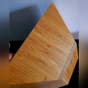 Set of 2 ~ The Pampered Chef Wooden bamboo  Square Bowl